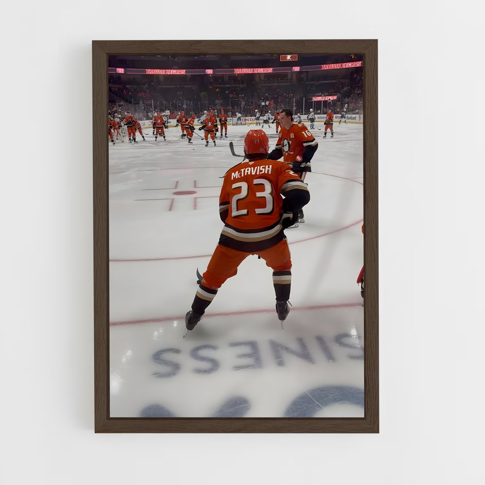 ap-anaheim ducks-13 cadre Bois foncé