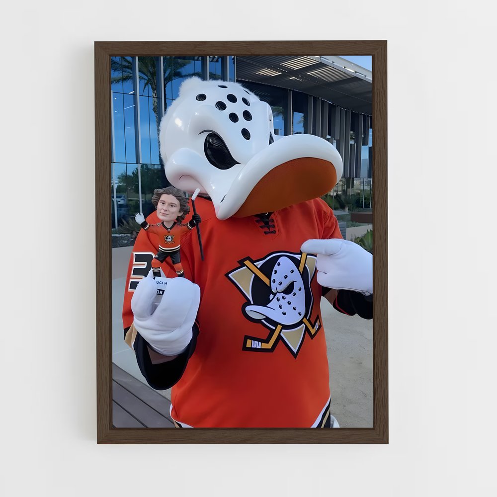 ap-anaheim ducks-4 cadre Bois foncé