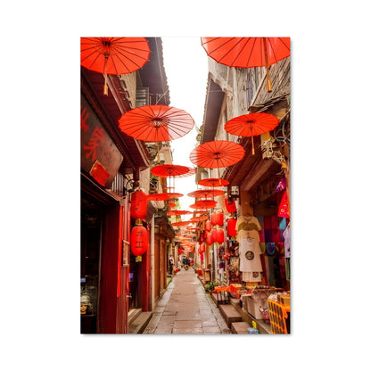 Poster Allée Rouge