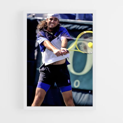 ap-andre agassi-7 cadre Blanc