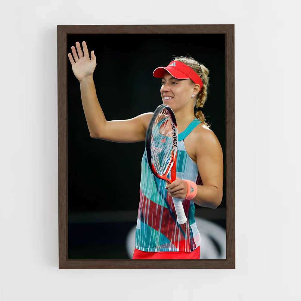 ap-angelique kerber-7 cadre Bois foncé