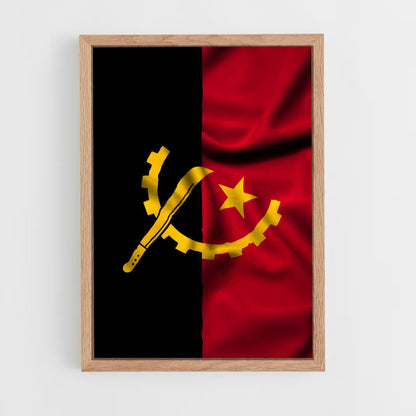 ap-angola flag-1 cadre Bois clair