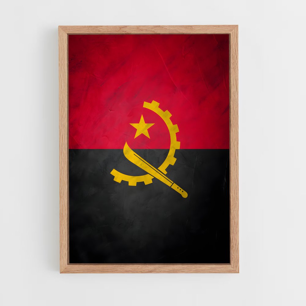 ap-angola flag-3 cadre Bois clair