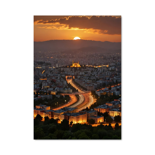 Poster Athènes au Crépuscule