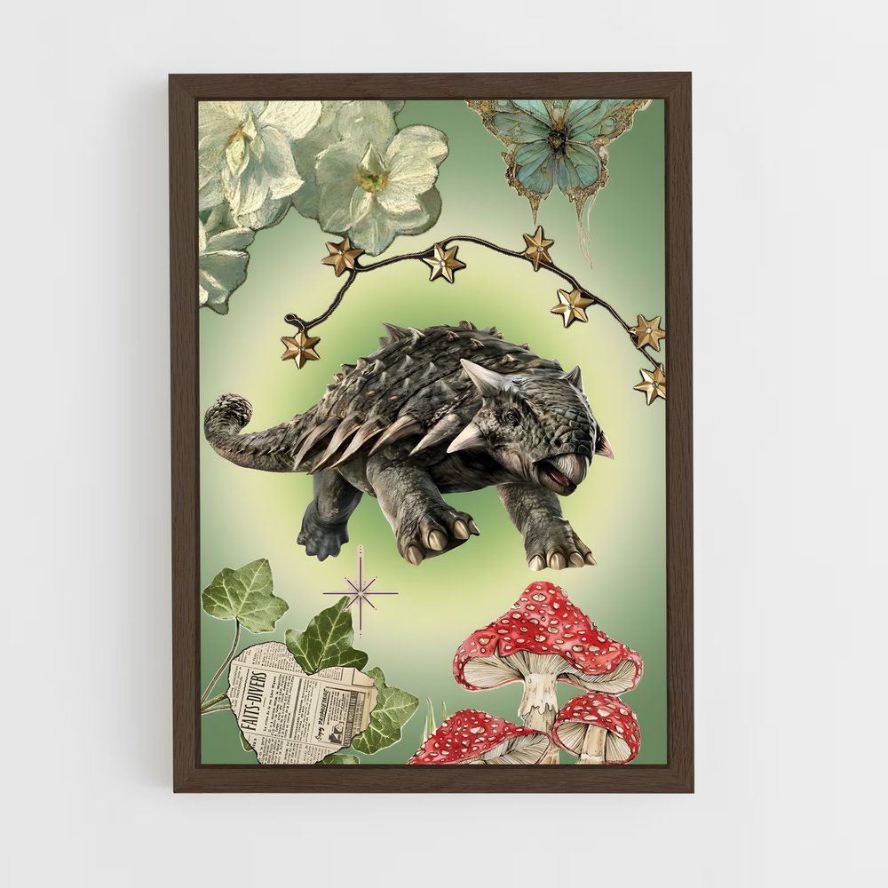ap-ankylosaurus-3 cadre Bois foncé