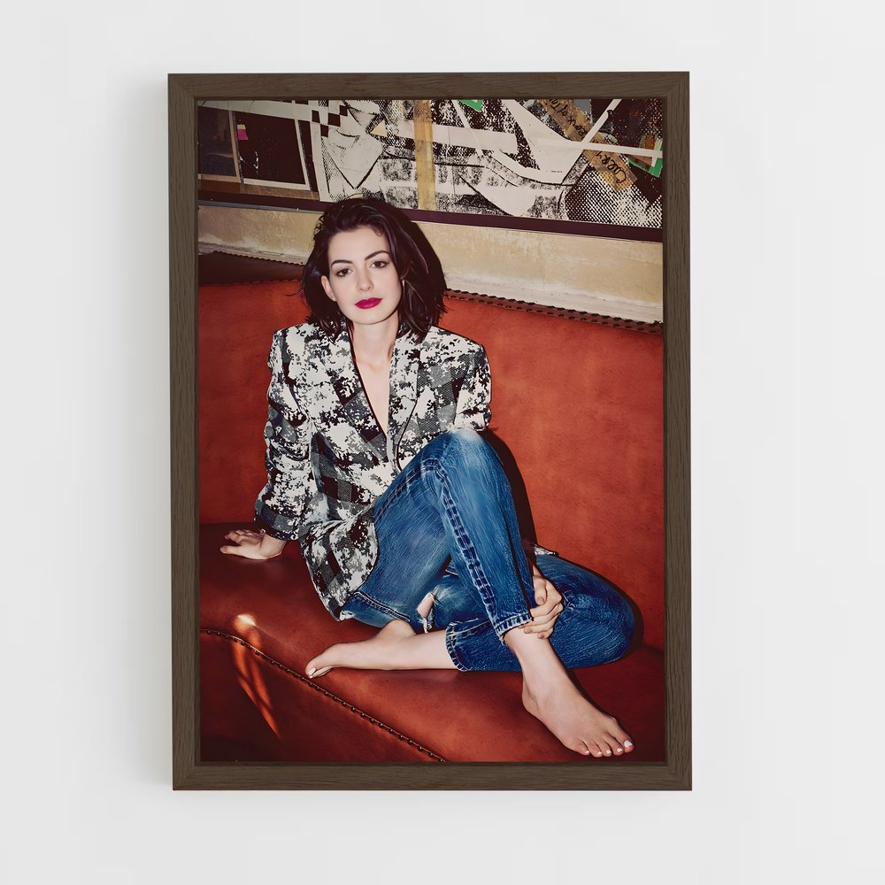 ap-anne hathaway-8 cadre Bois foncé