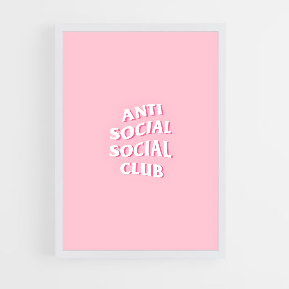 ap-anti social social club-8 cadre Blanc