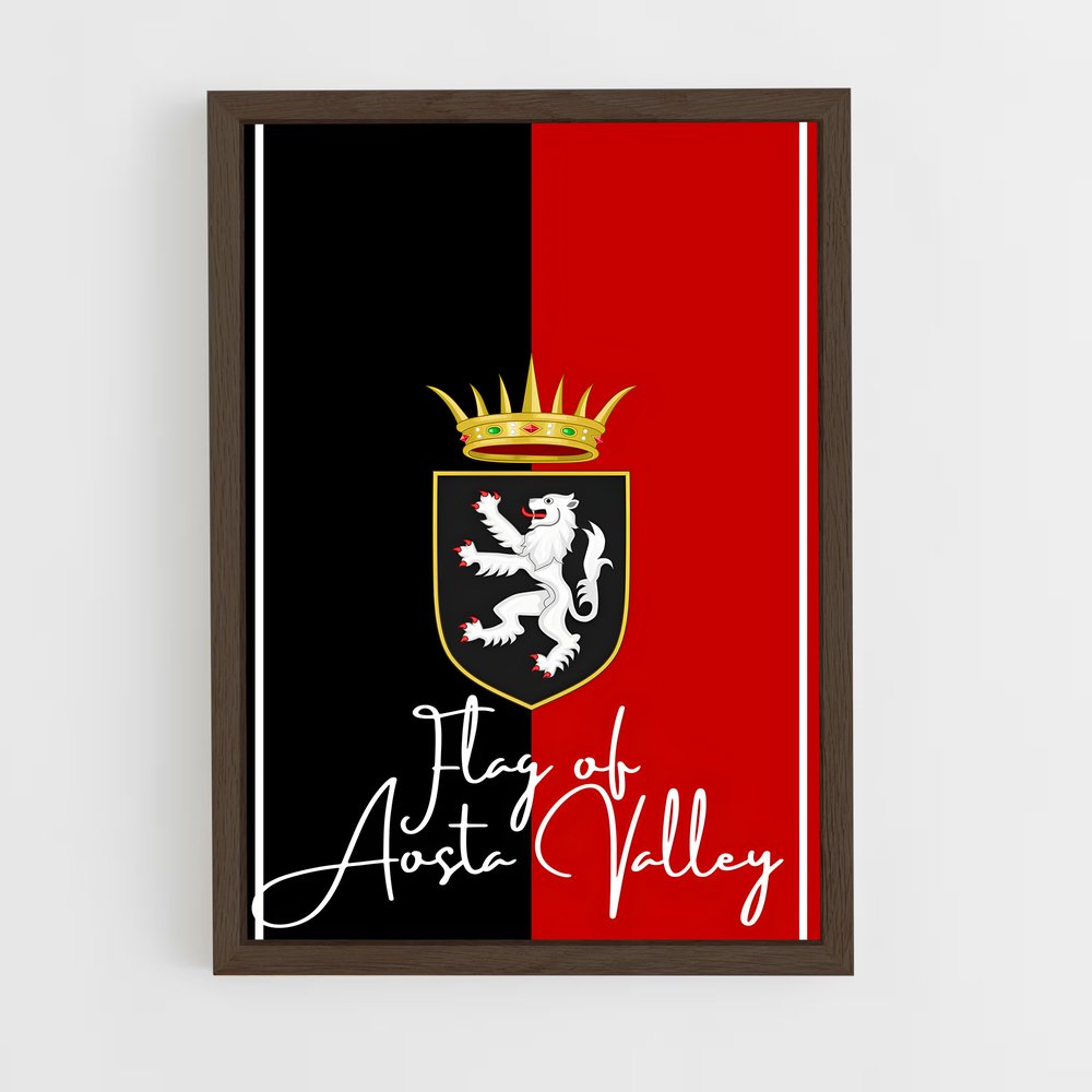 ap-aosta valley flag-1 cadre Bois foncé