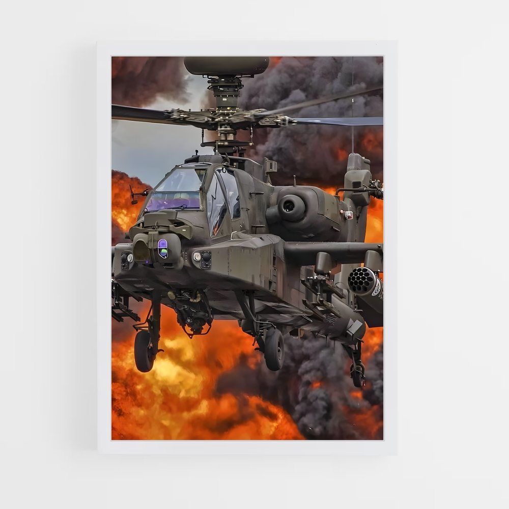 ap-apache ah-64-6 cadre Blanc