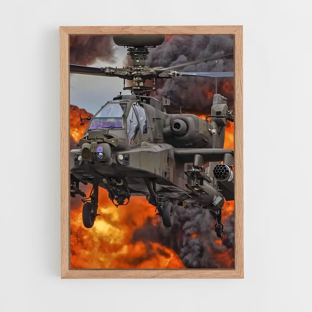 ap-apache ah-64-6 cadre Bois clair