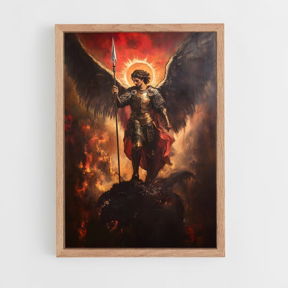 ap-archangel michael-11 cadre Bois clair