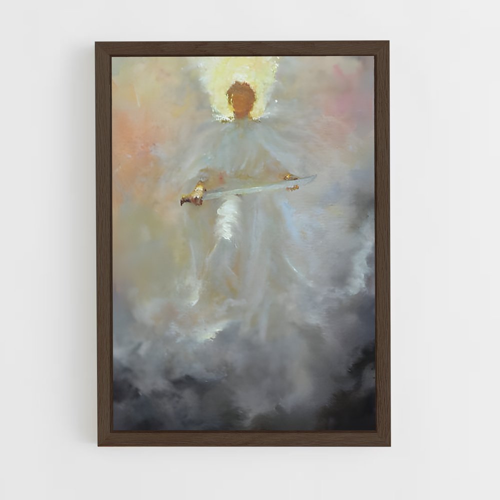 ap-archangel michael-12 cadre Bois foncé