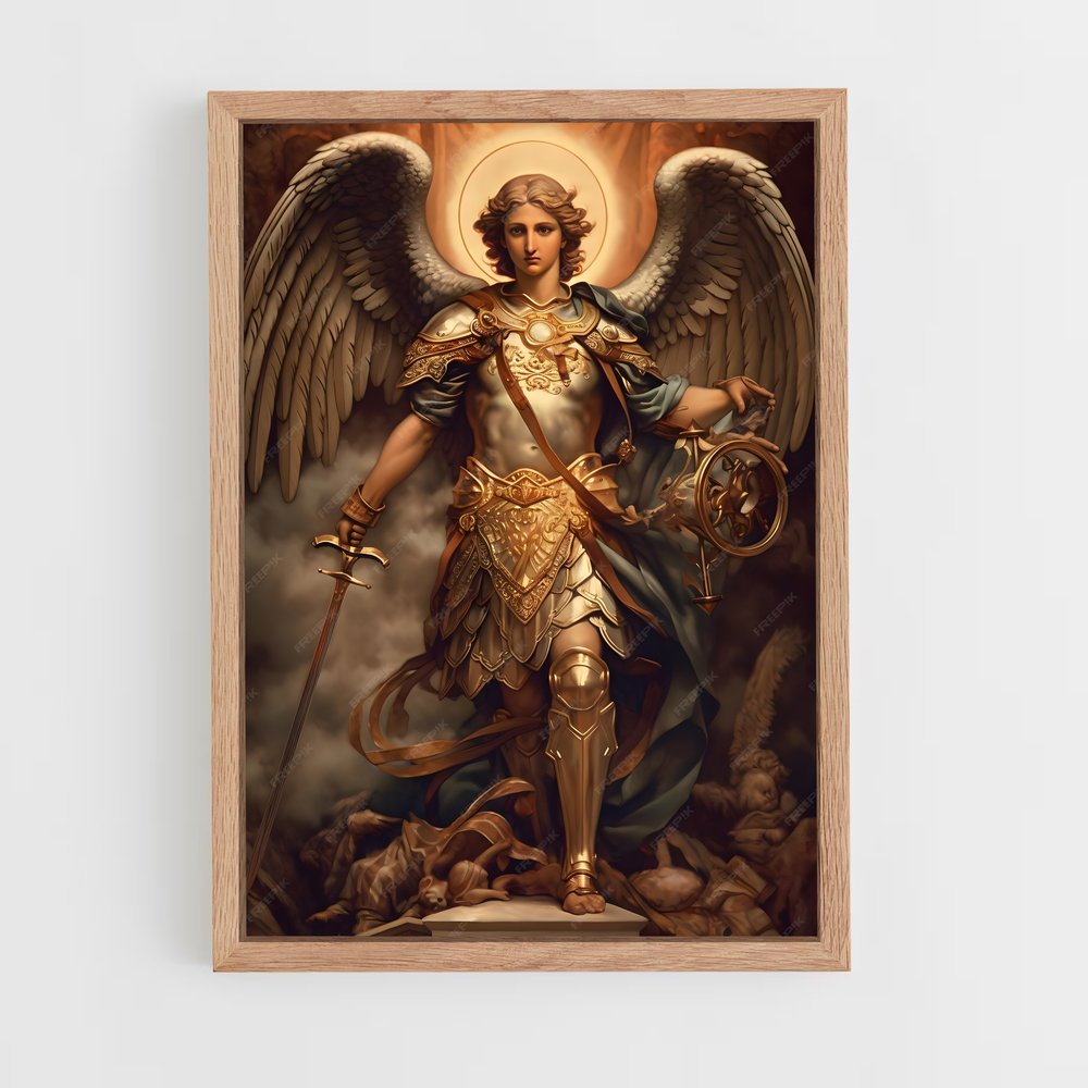 ap-archangel michael-2 cadre Bois clair