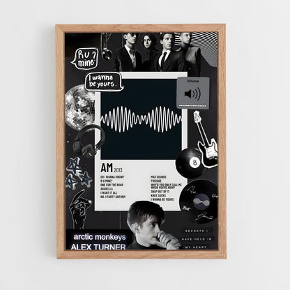 ap-arctic monkeys-3 cadre Bois clair