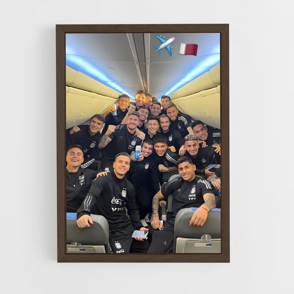 ap-argentina national football team-13 cadre Bois foncé