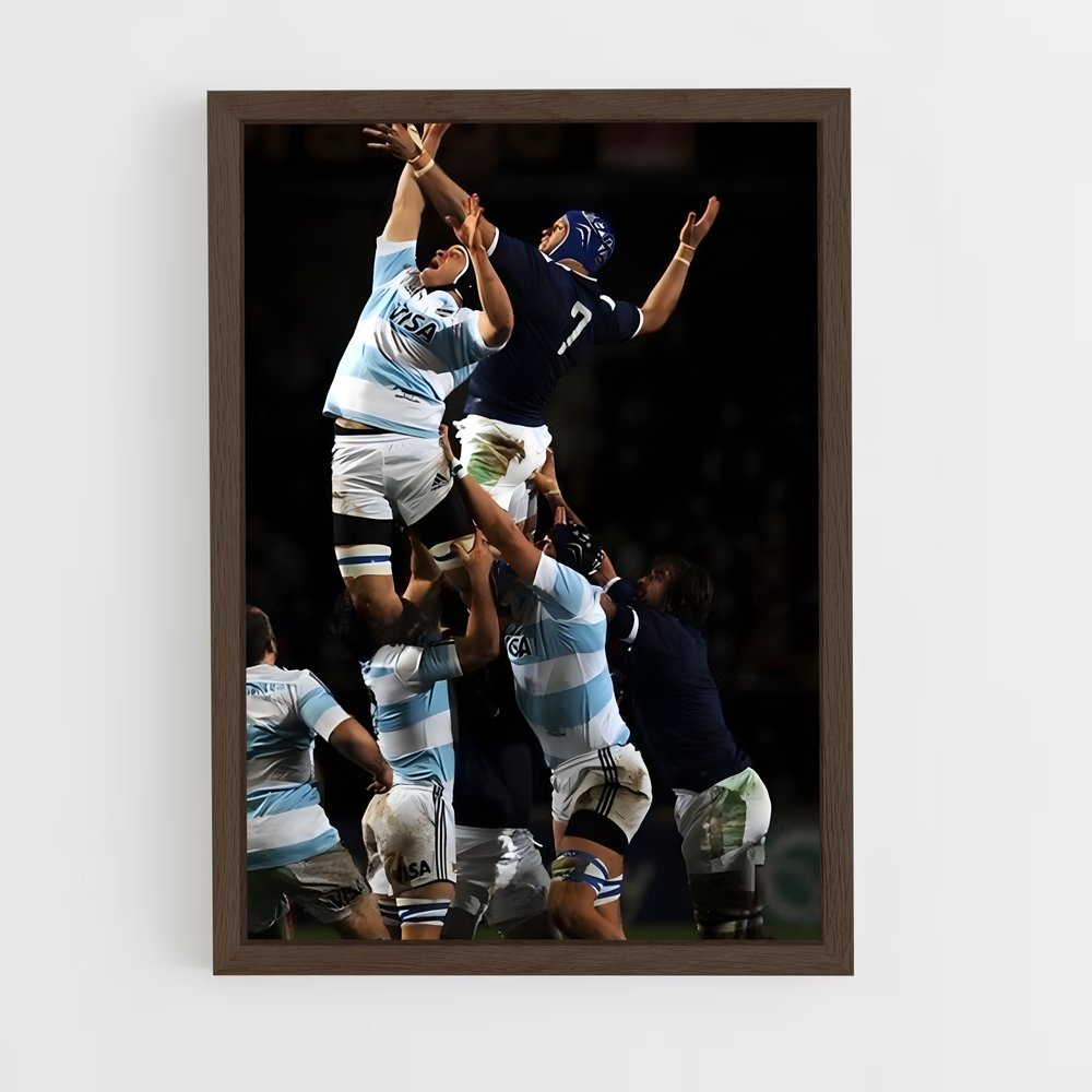 ap-argentina national rugby team-1 cadre Bois foncé