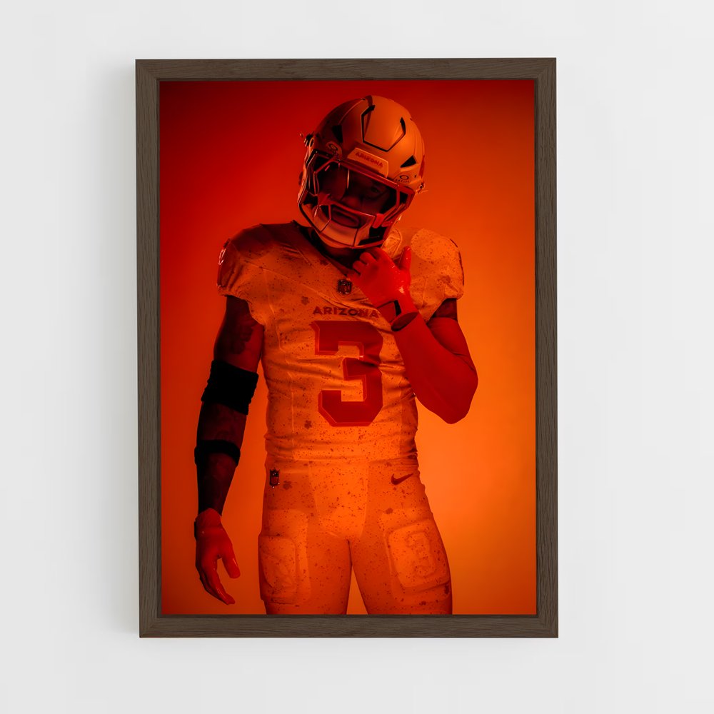 ap-arizona cardinals-6 cadre Bois foncé