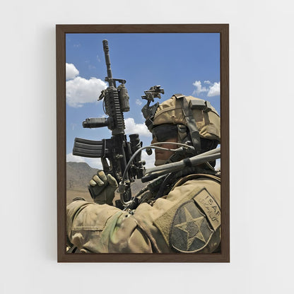 ap-army soldier-15 cadre Bois foncé