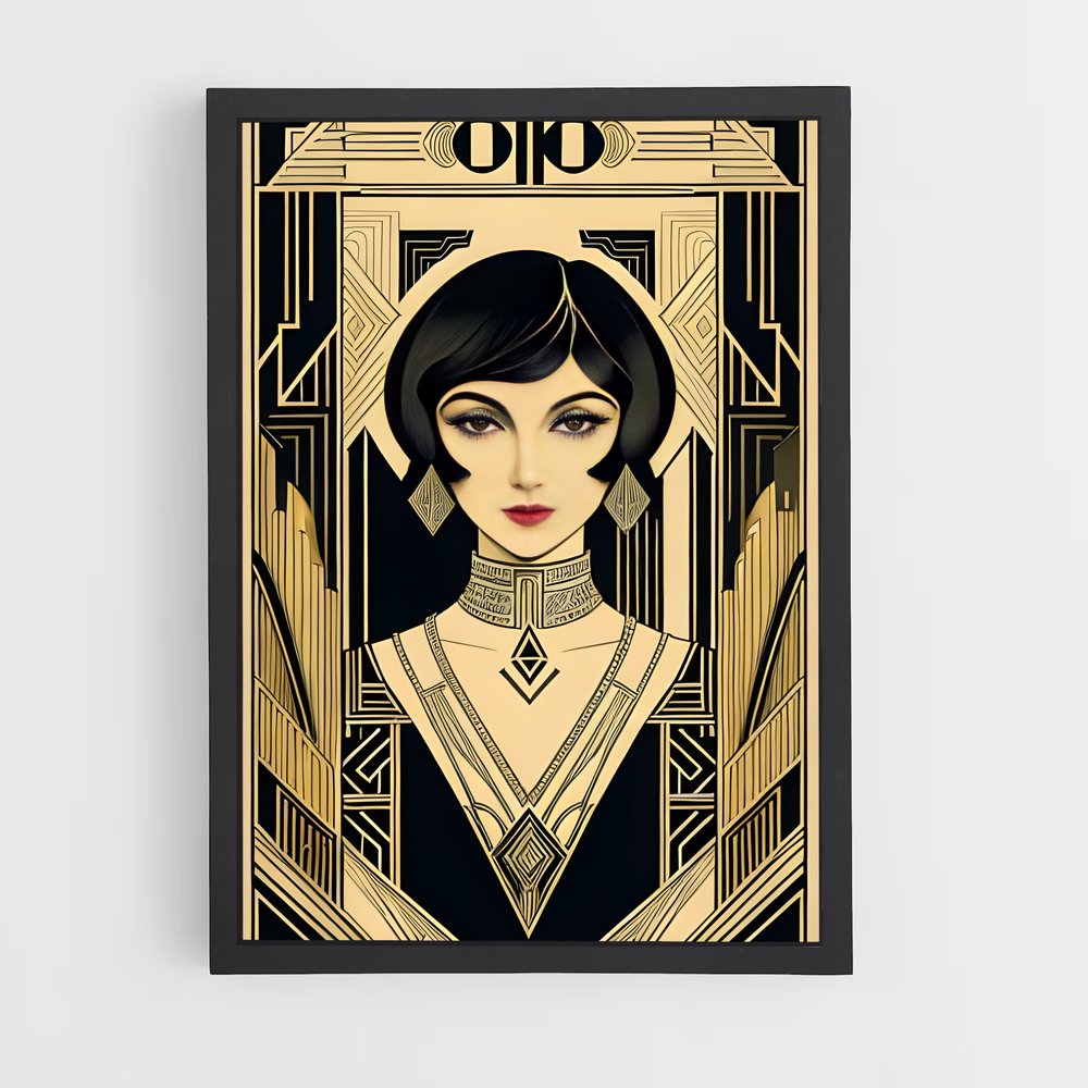 ap-art deco-2 cadre Noir