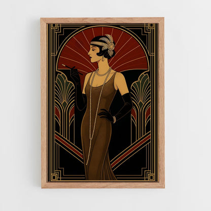 ap-art deco-6 cadre Bois clair