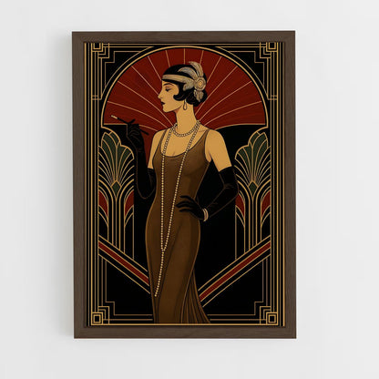 ap-art deco-6 cadre Bois foncé