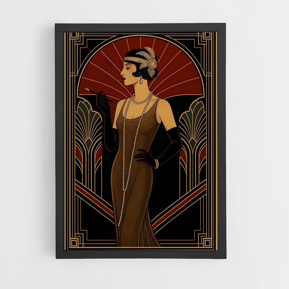 ap-art deco-6 cadre Noir