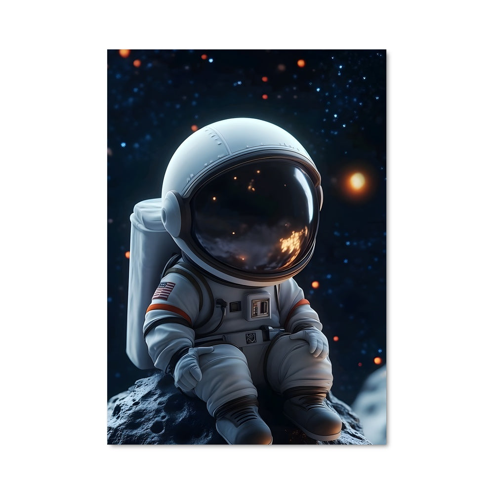 Poster Astronaute Lumineux