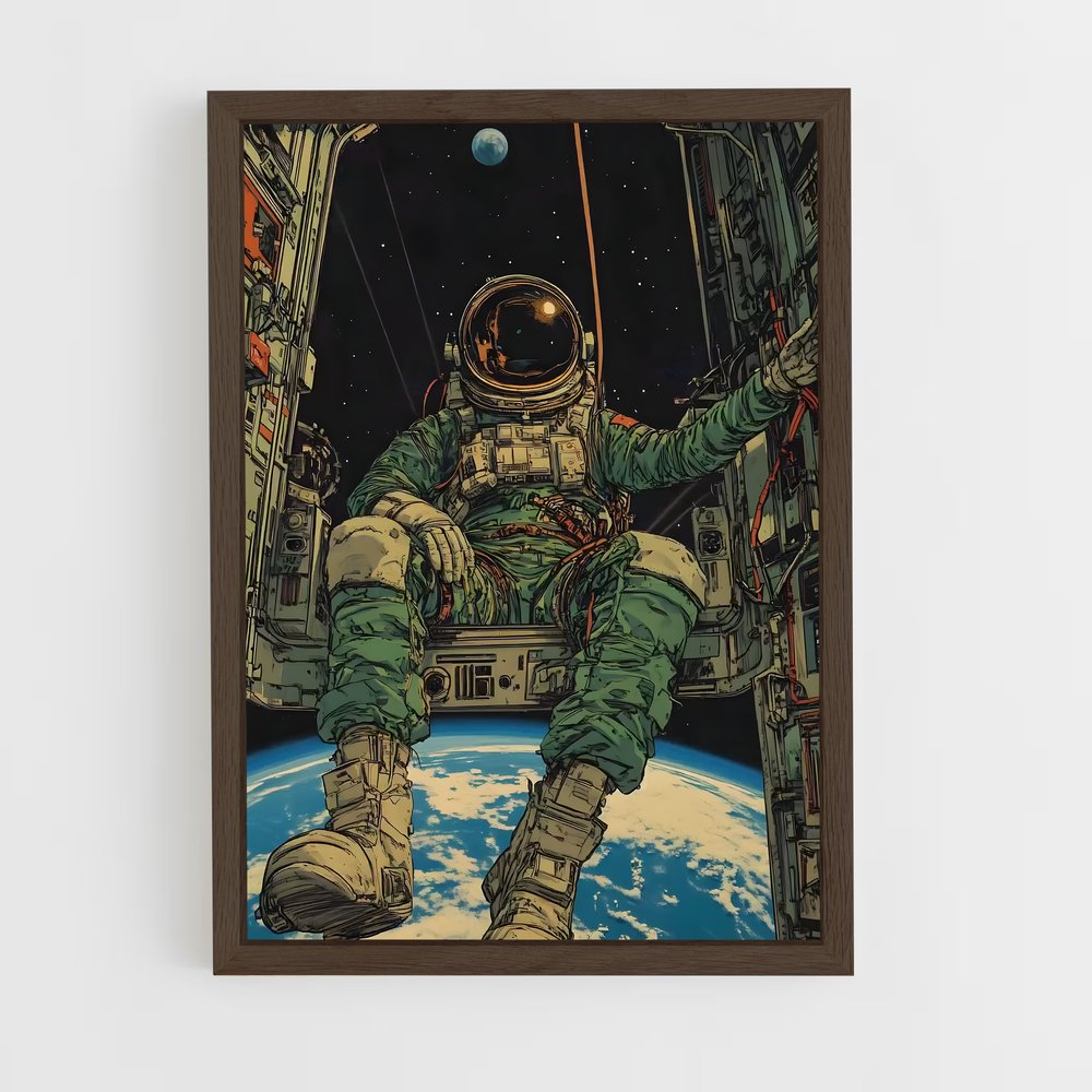 ap-astronaut-9 cadre Bois foncé