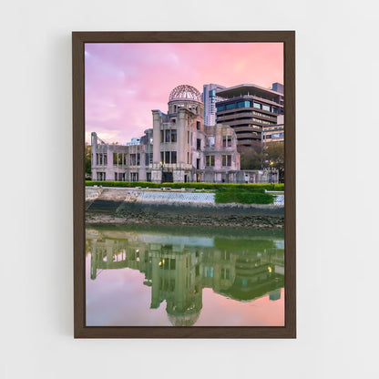 ap-atomic bomb dome-3 cadre Bois foncé