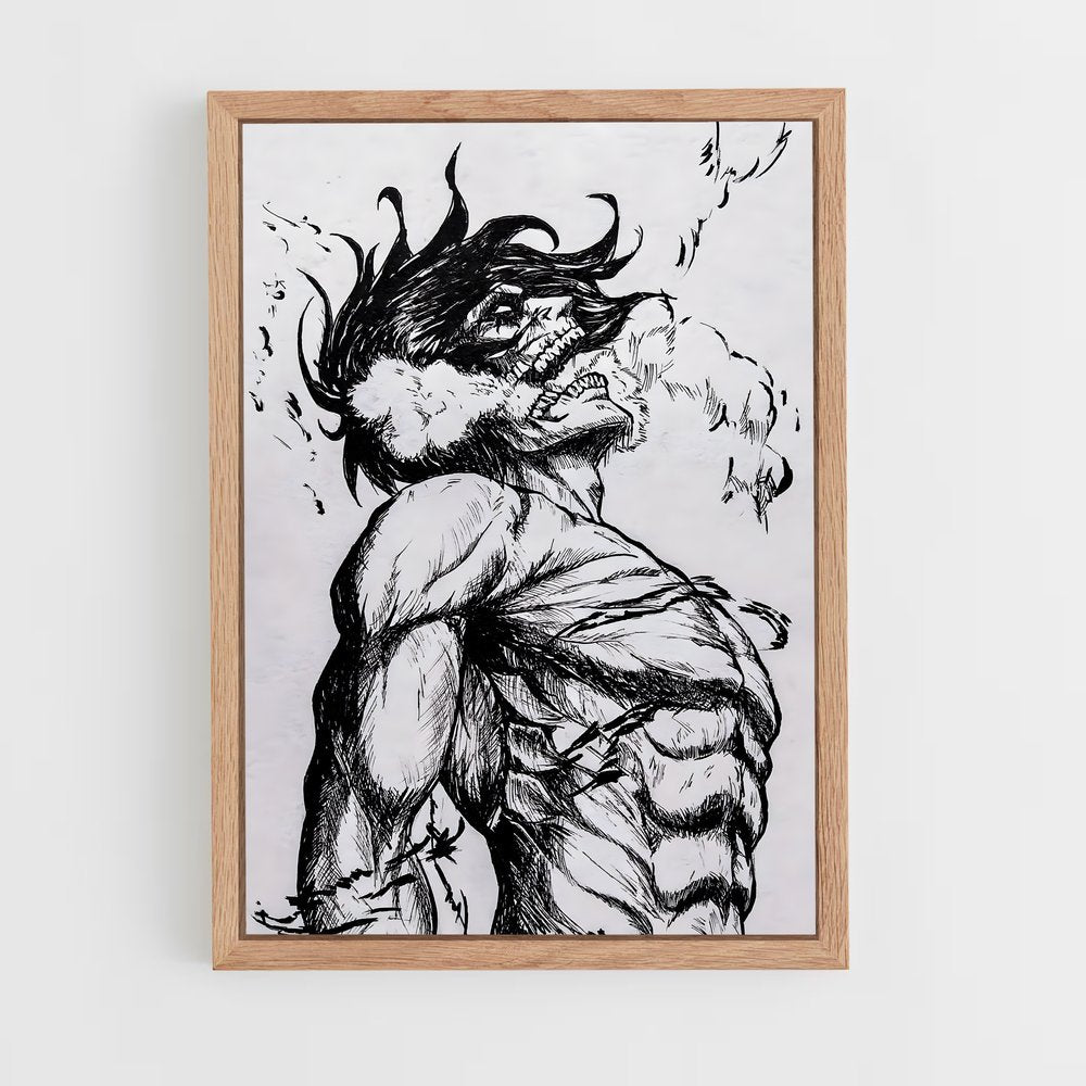 ap-attack on titan-7 cadre Bois clair