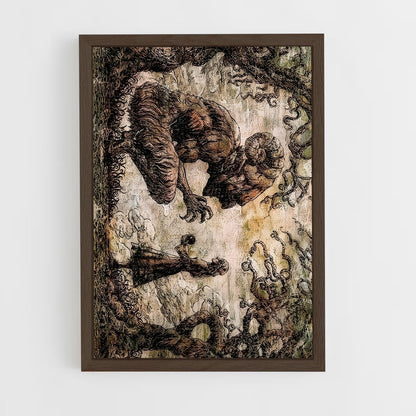 ap-attack on titan-9 cadre Bois foncé
