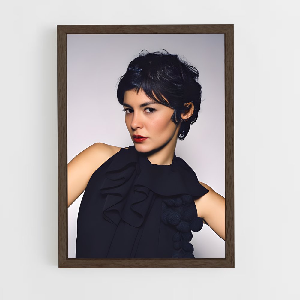 ap-audrey tautou-1 cadre Bois foncé