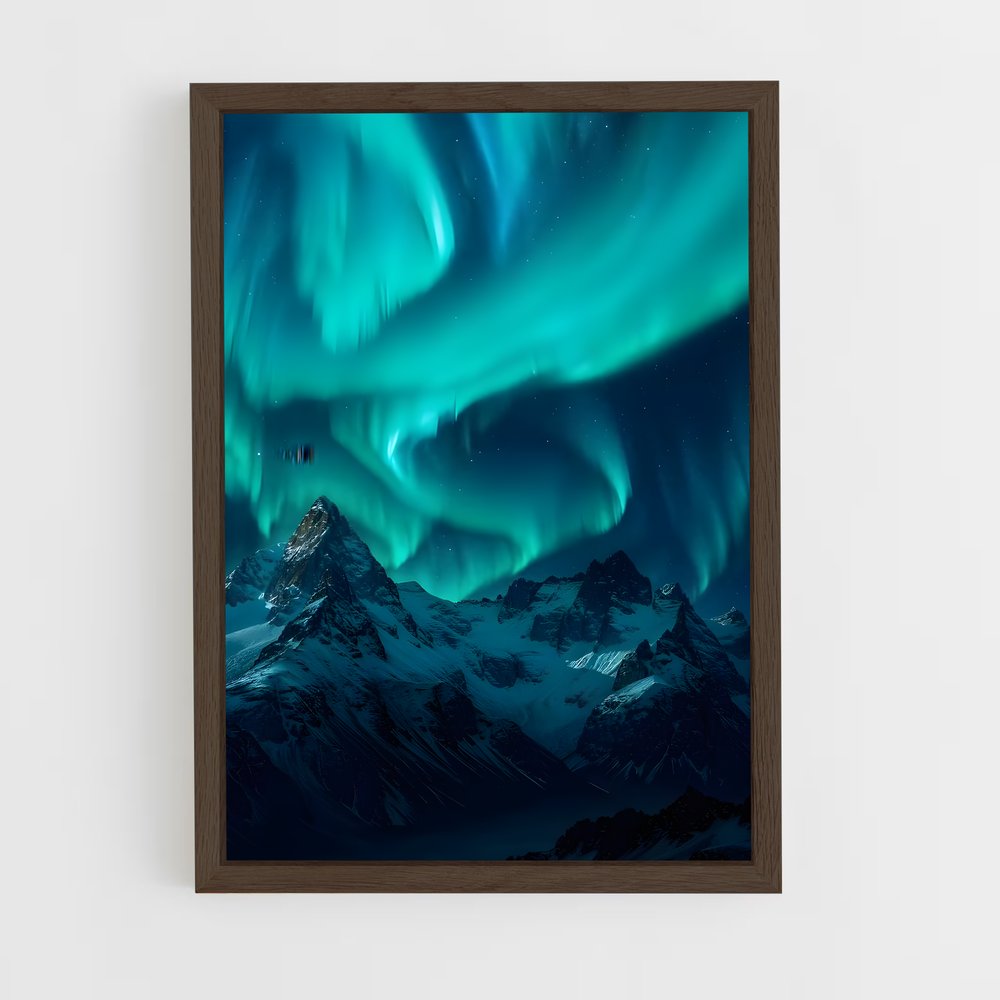 ap-aurora borealis-17 cadre Bois foncé