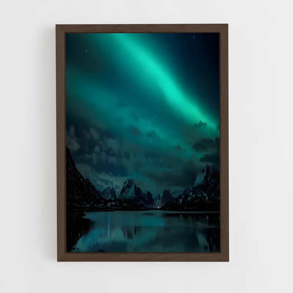 ap-aurora borealis-22 cadre Bois foncé