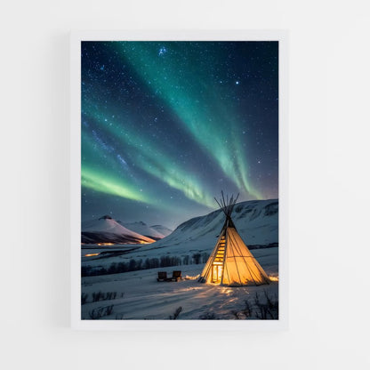ap-aurora borealis-24 cadre Blanc