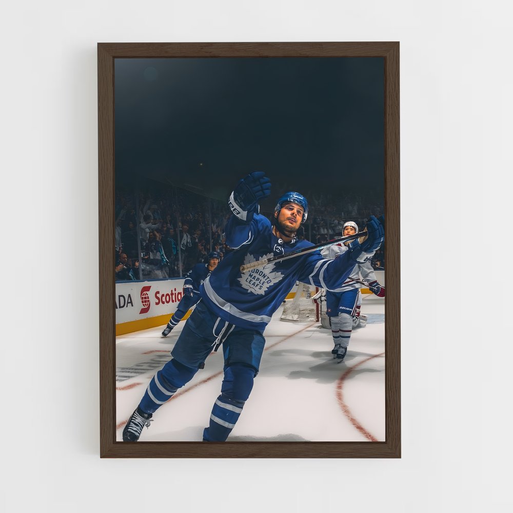 ap-auston matthews-2 cadre Bois foncé