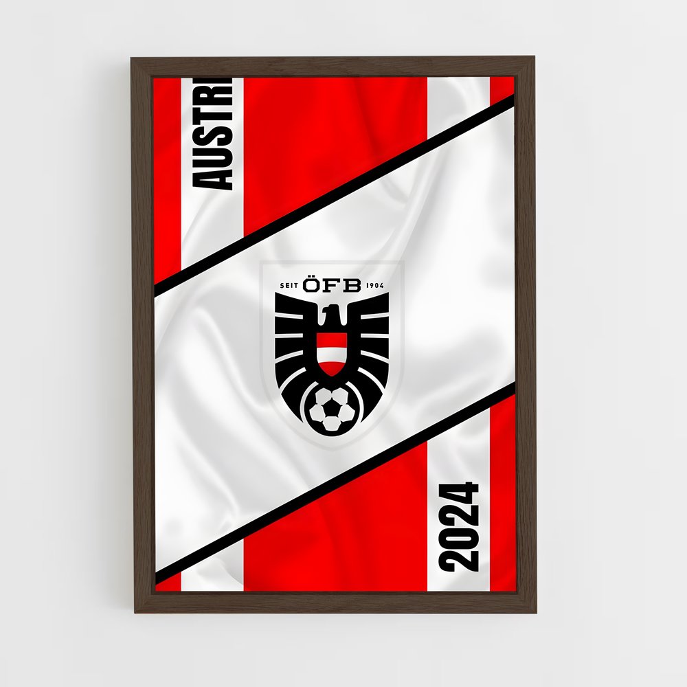 ap-austria national football team-2 cadre Bois foncé