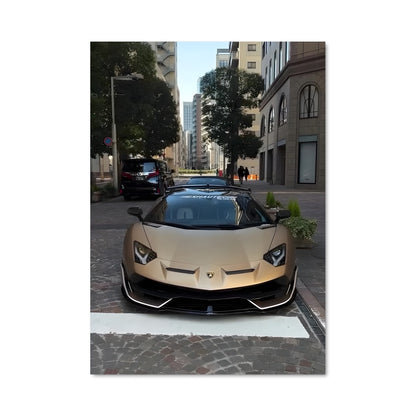 Poster L'Aventador Doré