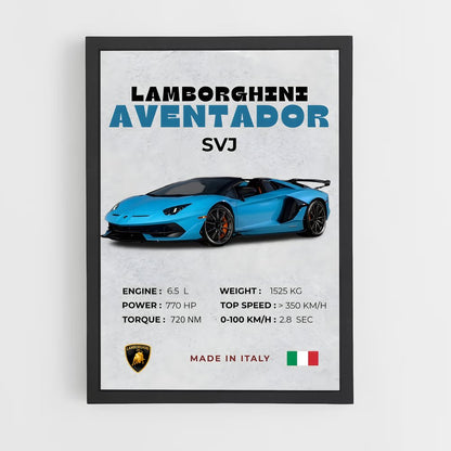 ap-aventador svj-10 cadre Noir