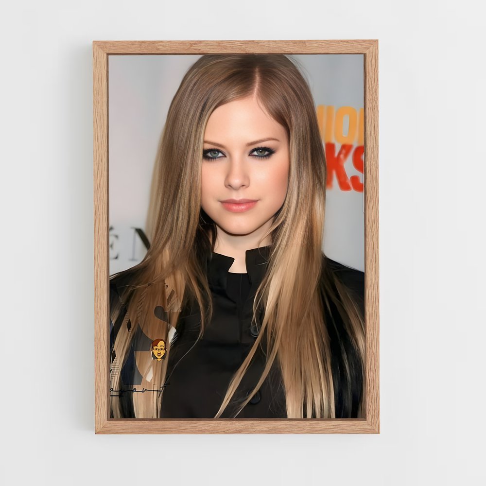 ap-avril lavigne-10 cadre Bois clair