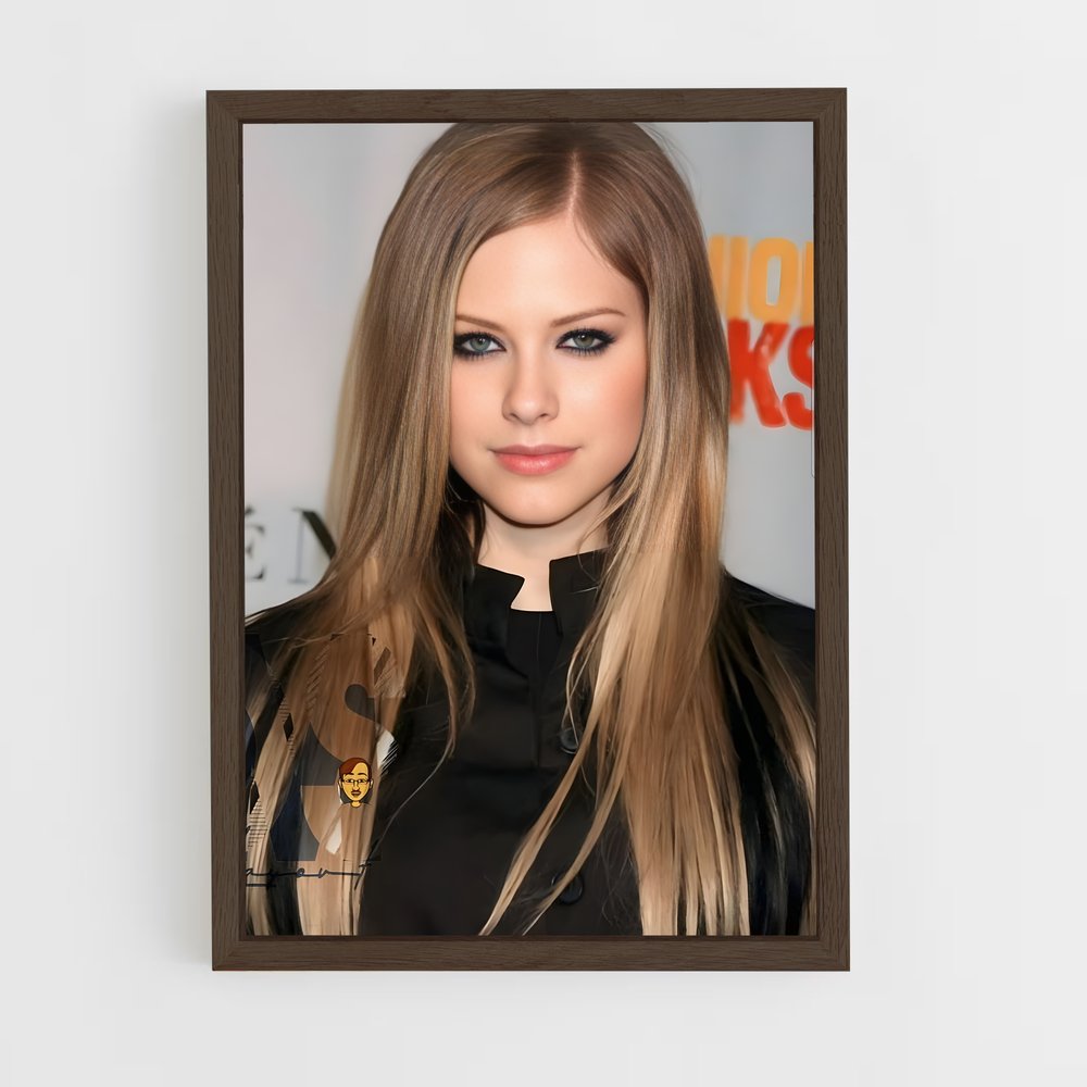 ap-avril lavigne-10 cadre Bois foncé