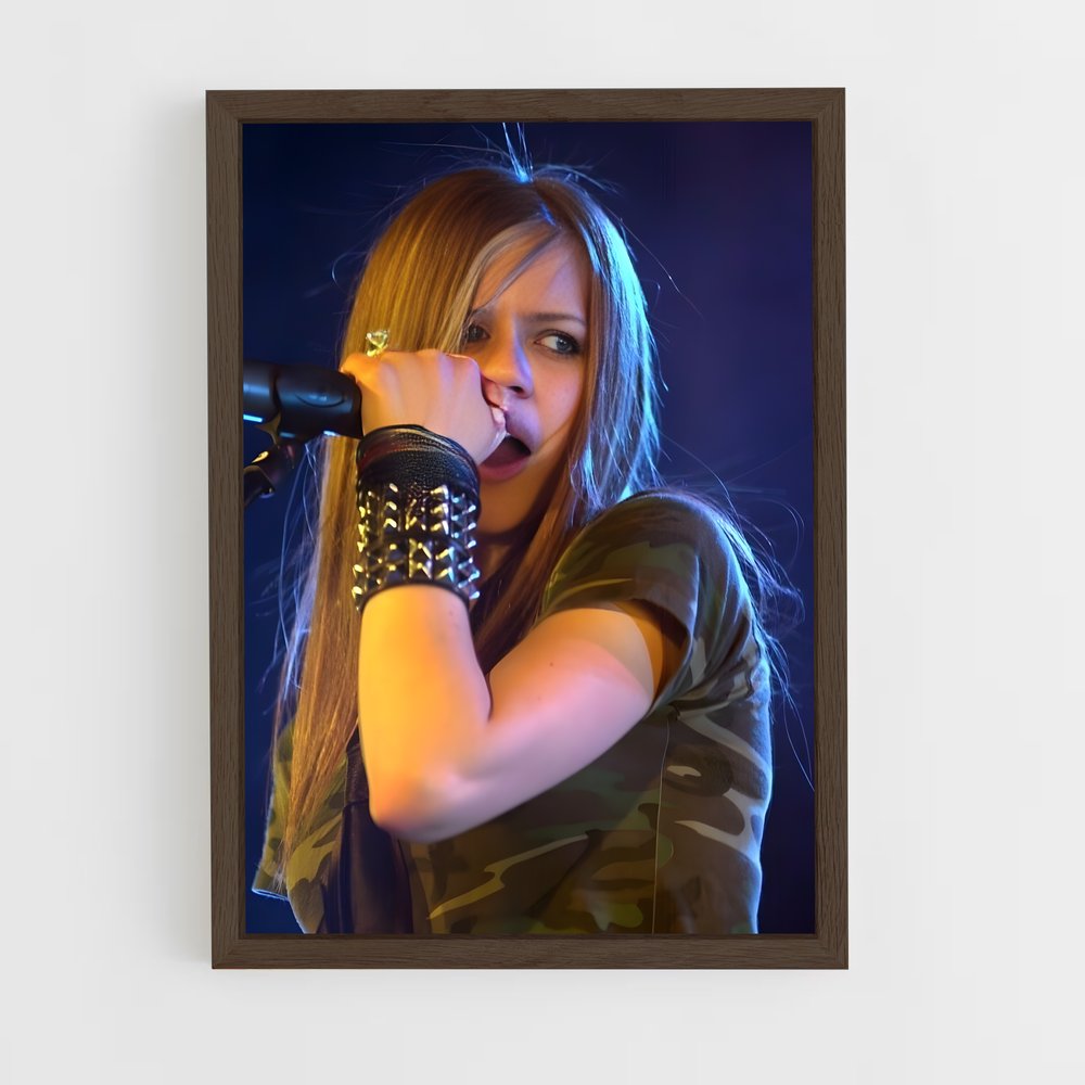 ap-avril lavigne-4 cadre Bois foncé