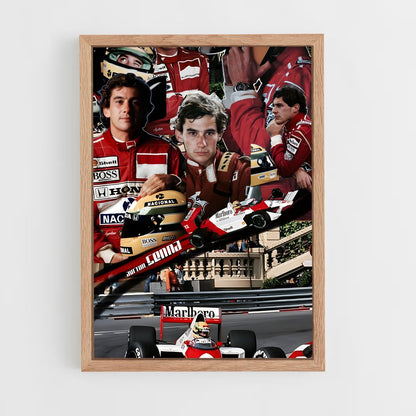 ap-ayrton senna-2 cadre Bois clair