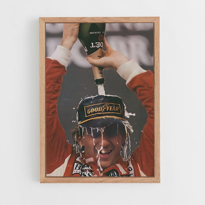 ap-ayrton senna-9 cadre Bois clair