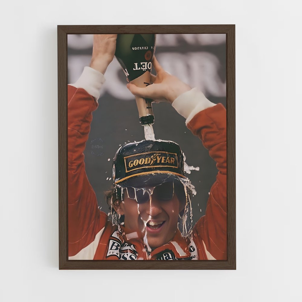 ap-ayrton senna-9 cadre Bois foncé
