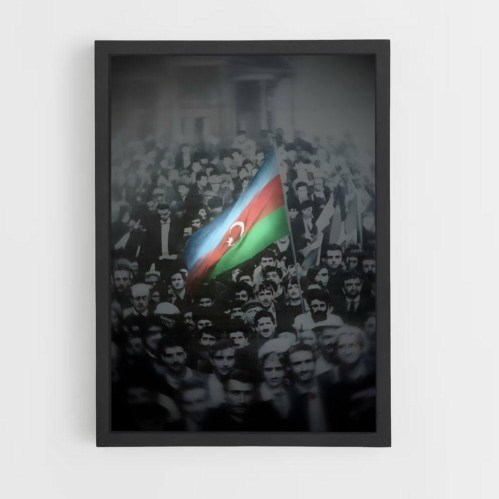 ap-azerbaijan flag-1 cadre Noir