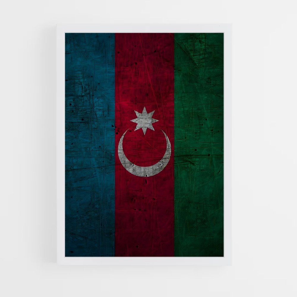 ap-azerbaijan flag-3 cadre Blanc