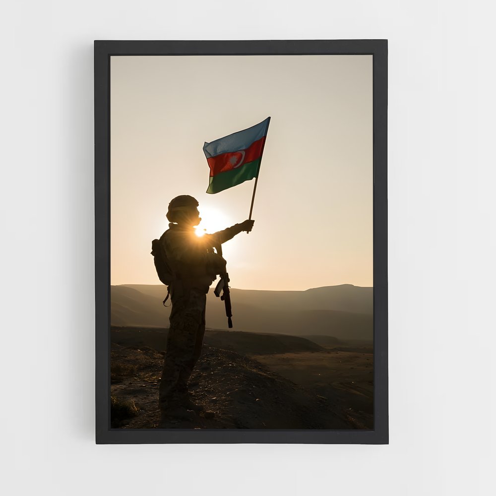ap-azerbaijan flag-9 cadre Noir