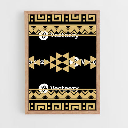 ap-aztec patterns-3 cadre Bois clair