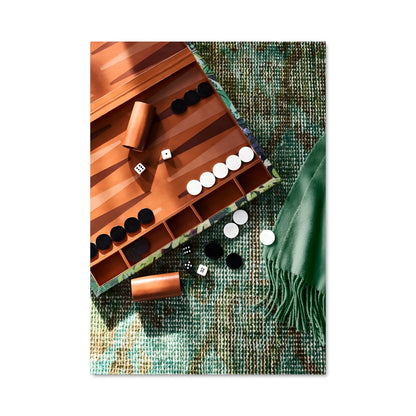Poster Backgammon Green Velvet